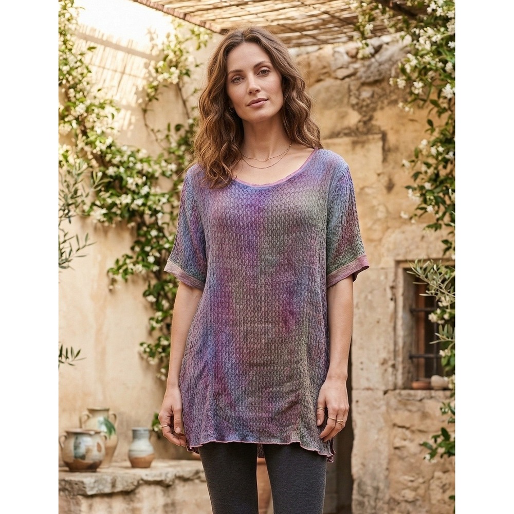 Very Eclectic Clothingโ Lisa Micheels Textured Tunic Top Sz M Pullover Lagenlook